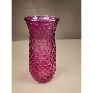 Vase, Vintage, DPS Paula, Diamond Textured Glass, 1940's N03